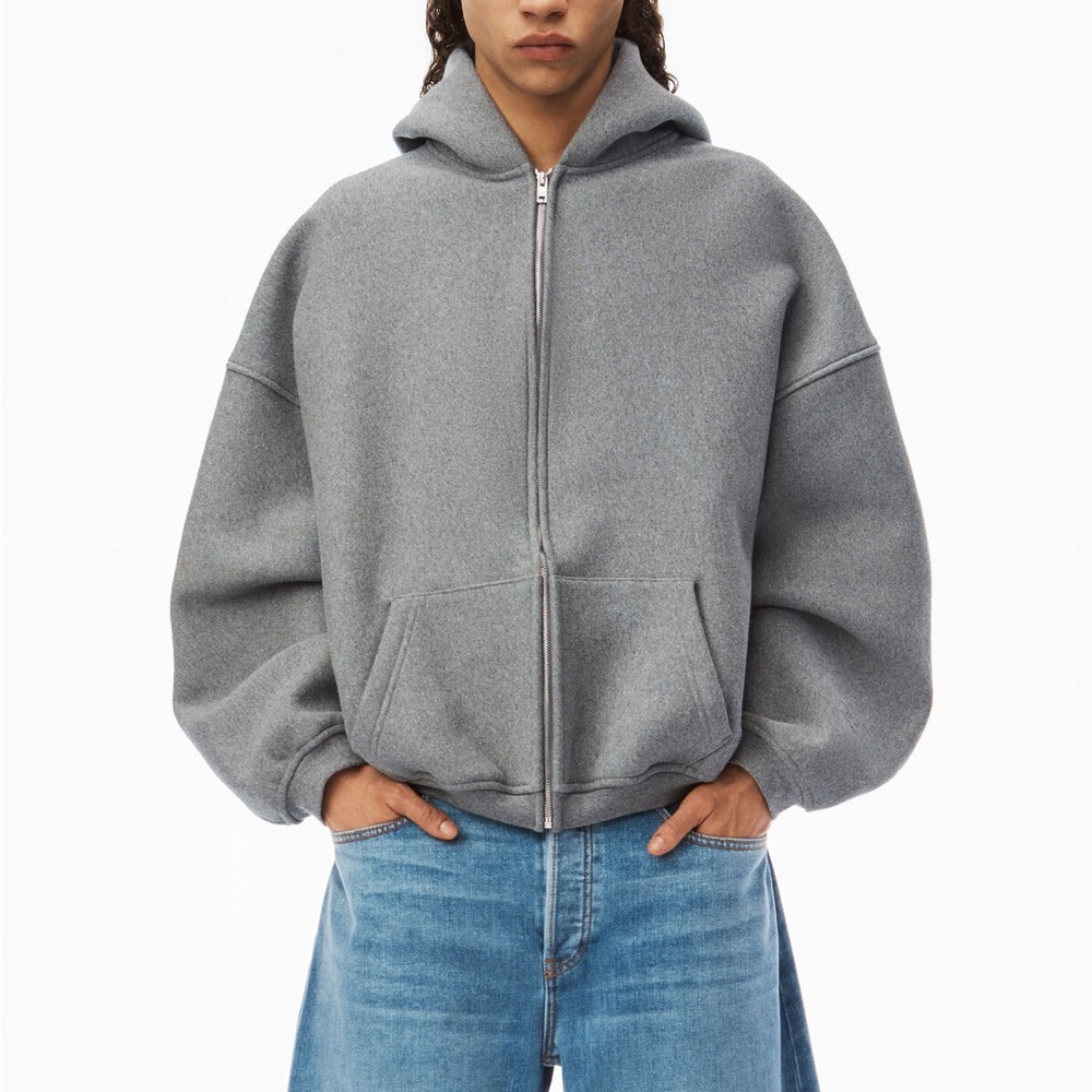Alexander Wang star zip up hoodie in dense fleece